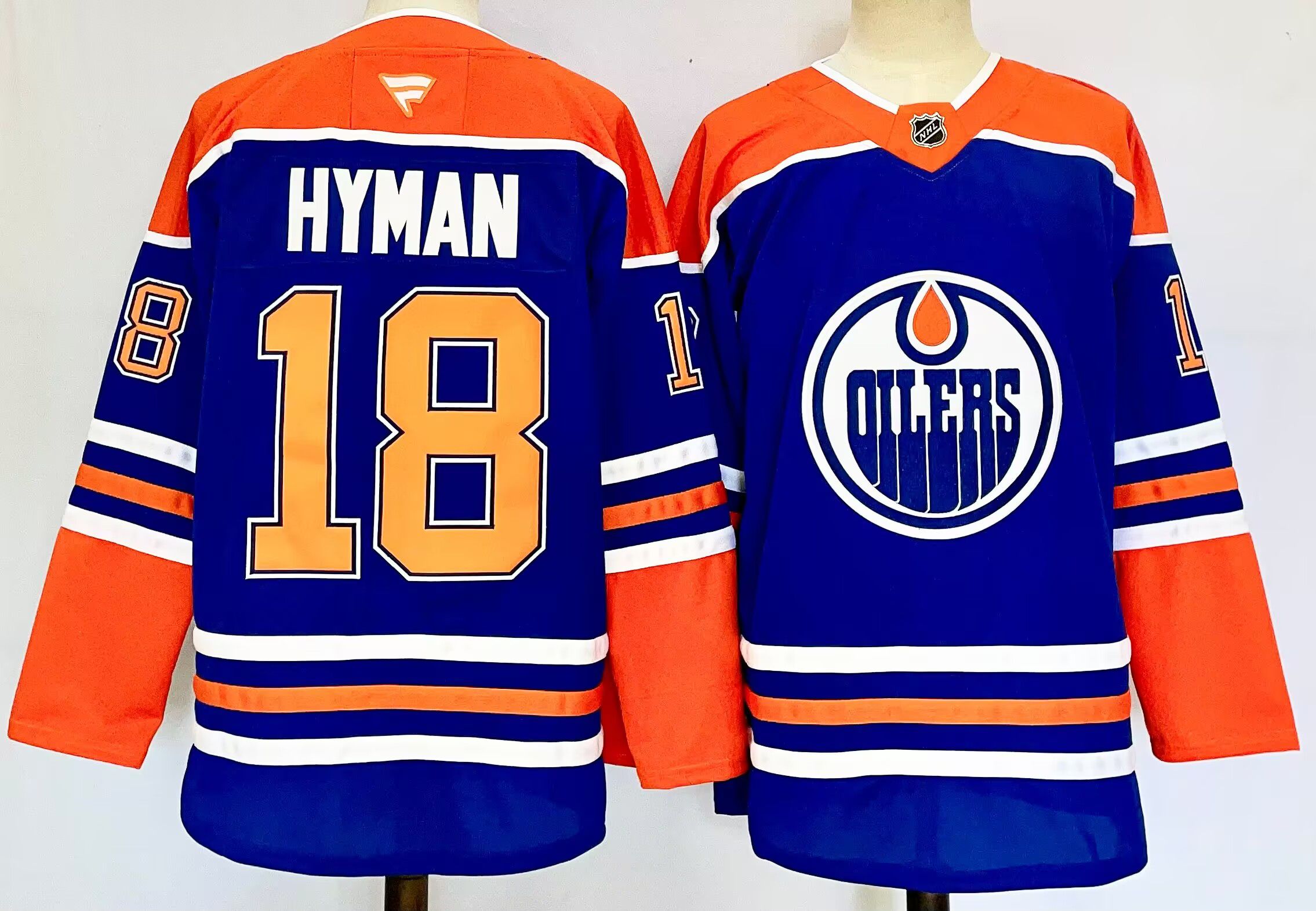 Men Edmonton Oilers 18 Hyman Blue 2025 Home Premier Player NHL Jersey